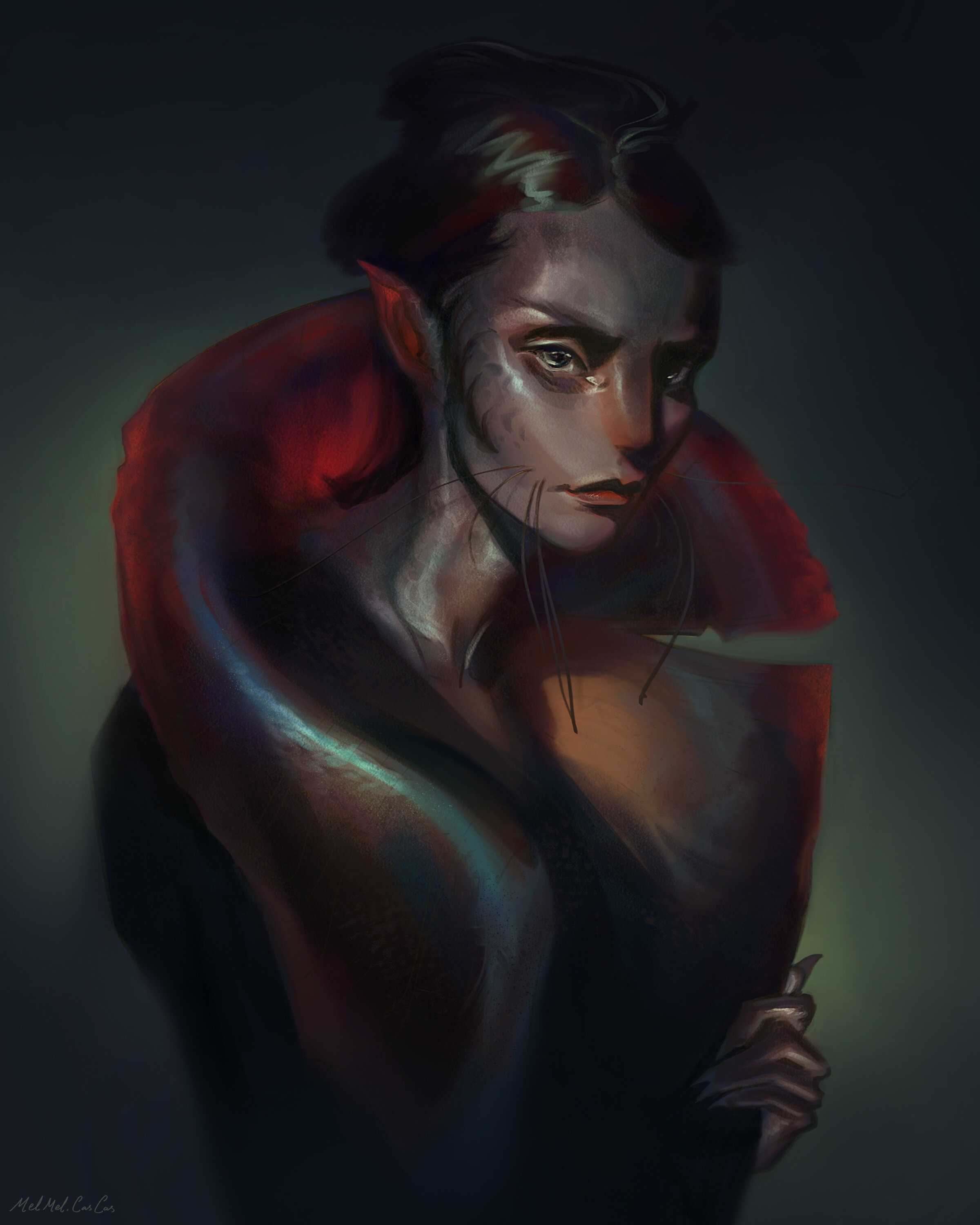 illustration of a monster lady